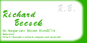 richard becsek business card